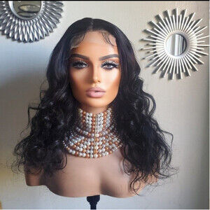 Human hair closure wig 16